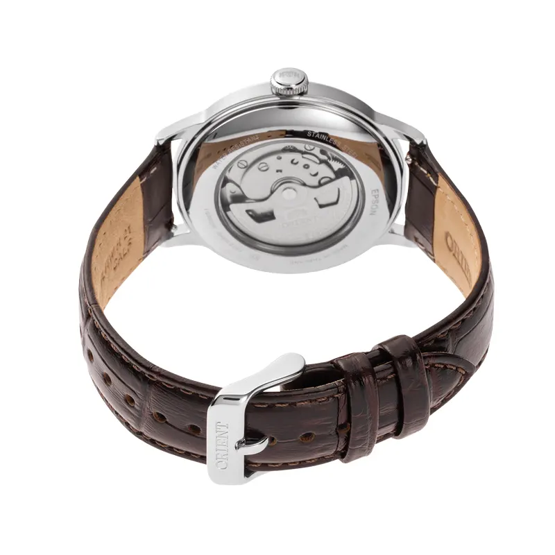 Orient Bambino Sun and Moon Green Dial Men's Watch- RA-AK0805E